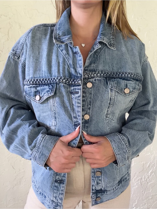 Scotch & Soda Jackets & Blazers - BNWT Scotch & Soda Light Blue Braided-Trim Denim Jacket